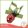 Fashion red ribbon white dots printed bow hair clips